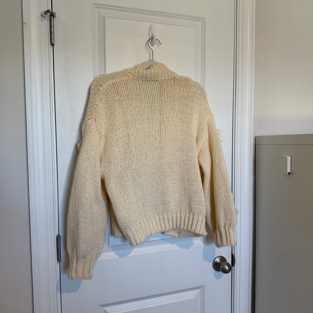 Anthropologie Duchamp The Susannah 3D Flower Cardigan Sweater - Picture 7 of 8